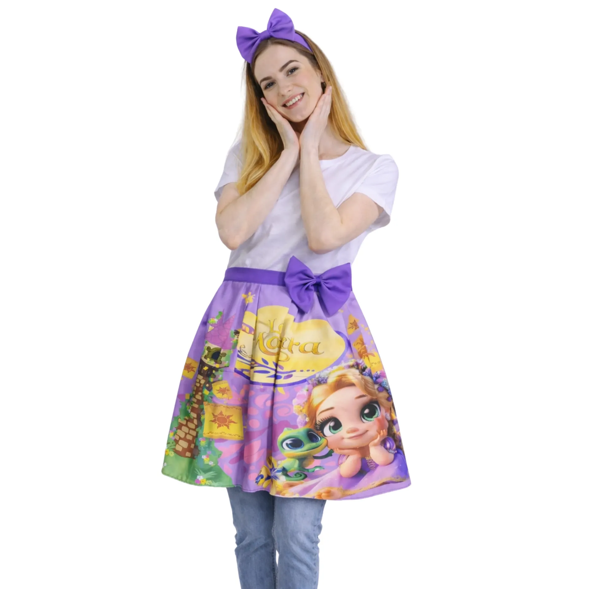 Mandil plisado con moño (princesa)